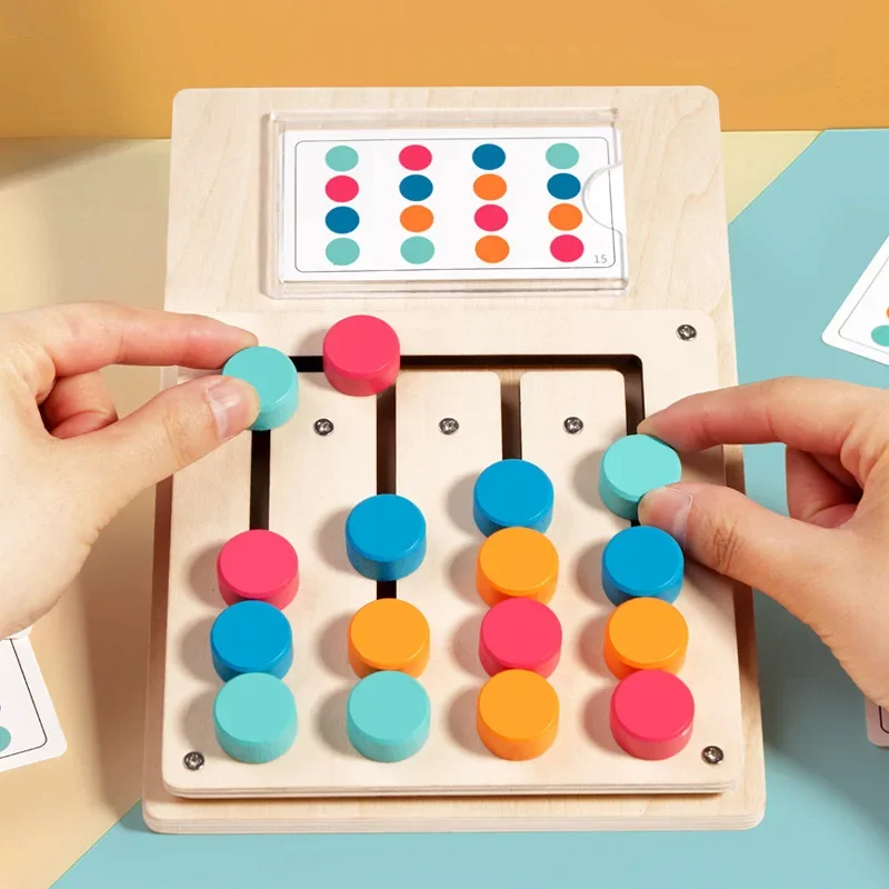 Board Game Design - Drewniana tablica edukacyjna Montessori do dopasowywania