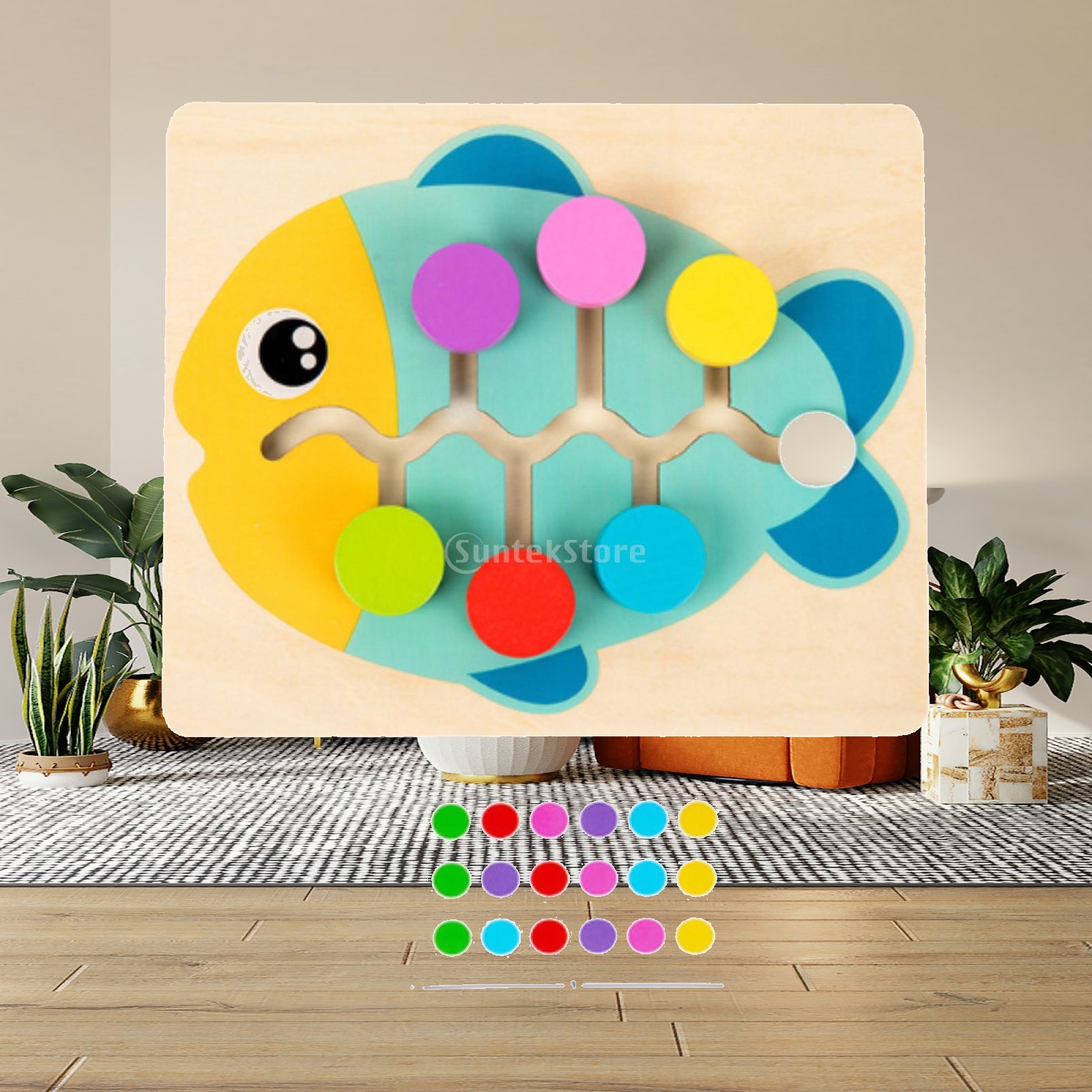 Board Game Strategi - Drewniane puzzle z przesuwanymi elementami do