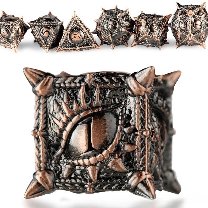 Dice Tower Wooden - Metalowe Kostki Dungeon and Dragon DND