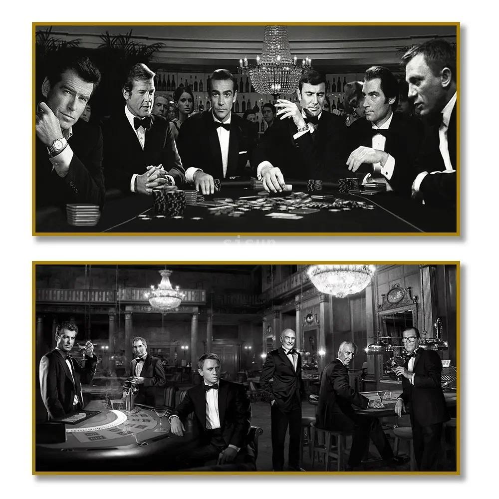 Board Game Hotel - Film szpiegowski klasyczny Poker na płótnie