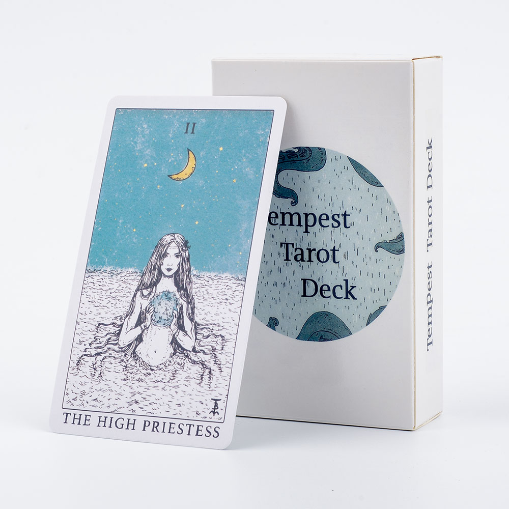 Board Game Design - Talia tarota Tempest o tematyce oceanicznej