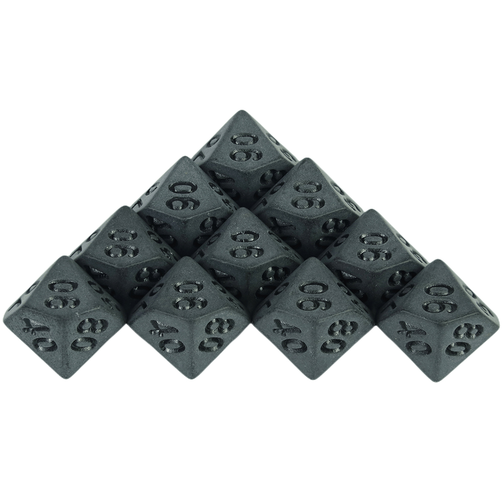 Głęboko czarne kostki D4, D6,  – Dice Tower Wooden recenzja i cena
