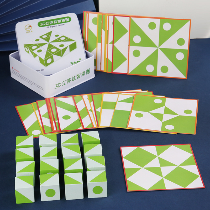 Drewniane puzzle 3D gra kształ – Board Game Design recenzja i cena