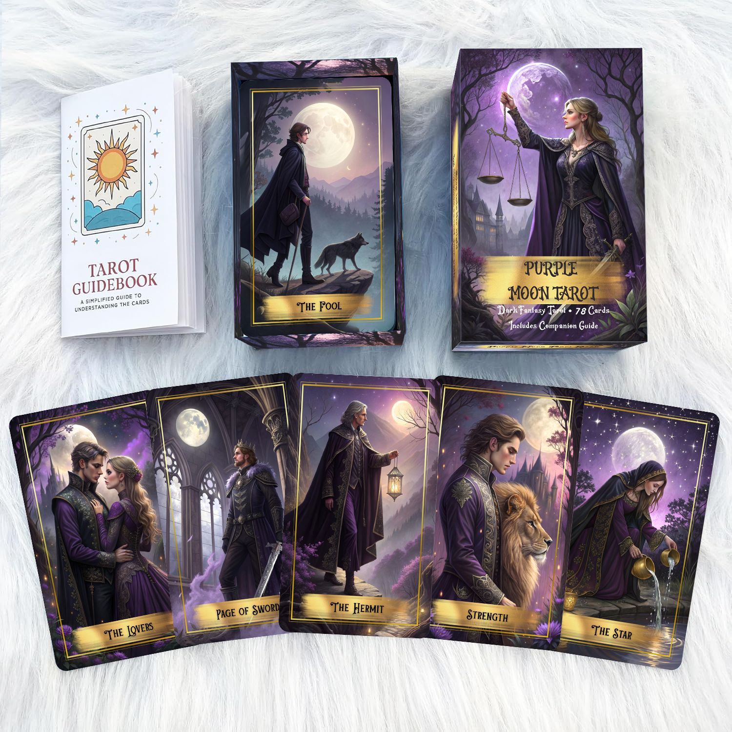 Karty Tarota Purple Moon z prz – Board Game Oracle recenzja i cena